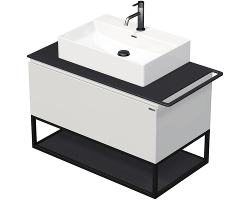 Koupelnová skříňka s umyvadlem na desku Intedoor TARA 98 cm TA OALU 90 1Z KDP Umyvadlová skříňka s umyvadlem, spodní skříňkou a držákem na ručníky do koupelny