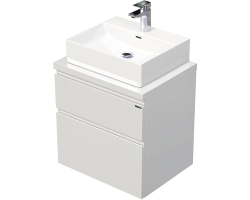 Koupelnová skříňka s umyvadlem na desku Intedoor LETTY 60 cm LE DESK 60 2Z Skříňka pod umyvadlo s umyvadlem na desku a baterií