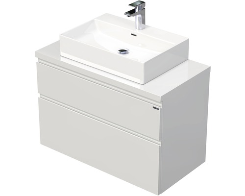 Koupelnová skříňka s umyvadlem na desku Intedoor LETTY 90 cm LE DESK 90 2Z Skříňka pod umyvadlo s umyvadlem na desku a baterií