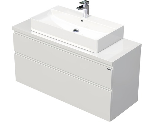 Koupelnová skříňka s umyvadlem na desku Intedoor LETTY 120 cm LE DESK 120 2Z Skříňka pod umyvadlo s umyvadlem na desku a dvěma zásuvkami