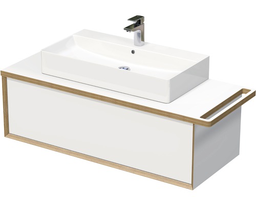 Koupelnová skříňka s umyvadlem na desku Intedoor MULTI 128 cm OXO MULTI 120 1Z KDP Kombinace umyvadla s umyvadlem na desku a držákem na ručníky