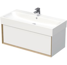 Umyvadlo se skříňkou a vodovodní baterií