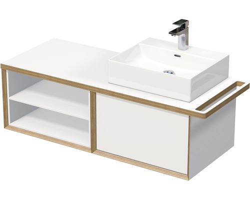 Koupelnová skříňka s umyvadlem na desku Intedoor MULTI 128 cm OXO MULTI OALU 120P 60 1Z KDP Koupelnová skříňka s umyvadlem na desku Intedoor MULTI 128 cm OXO MULTI OALU 120P 60 1Z KDP