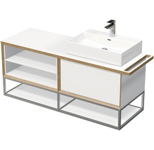 Skříňka pod umyvadlo s umyvadlem na desku a úložným prostorem