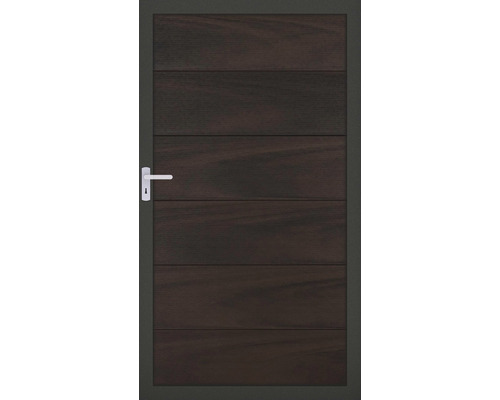 Branka GroJa Novara Vchodové dveře s horizontální dřevěnou strukturou a klikou