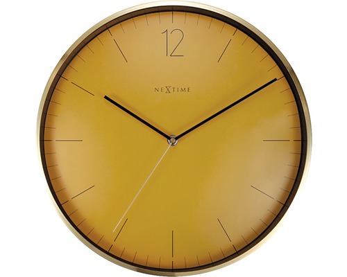 Nástěnné hodiny NeXtime Essential Gold Ø 34 cm
