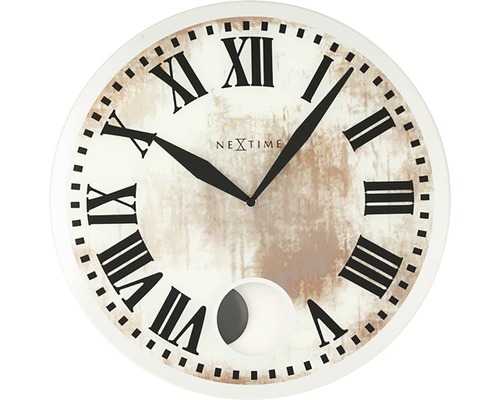 Nástěnné hodiny NeXtime Romana bílé Ø 43 cm