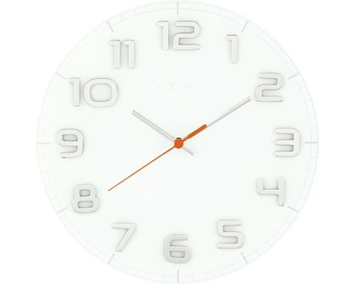 Nástěnné hodiny NeXtime Classy Round bílé Ø 30 cm