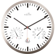 Nástěnné hodiny s ukazatelem teploty a vlhkoměrem
