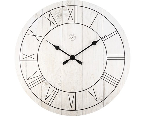 Nástěnné hodiny NeXtime Paul bílé dřevo Ø 40 cm