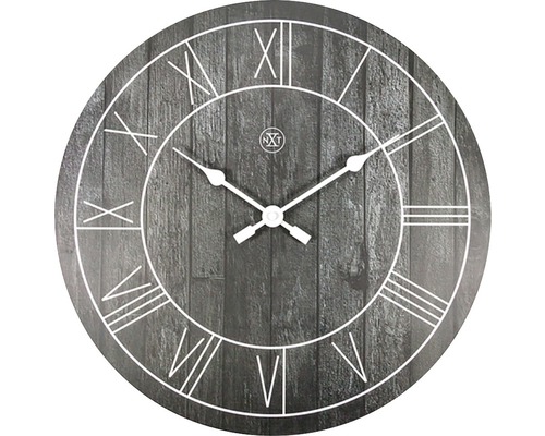 Nástěnné hodiny NeXtime Paul černé dřevo Ø 40 cm