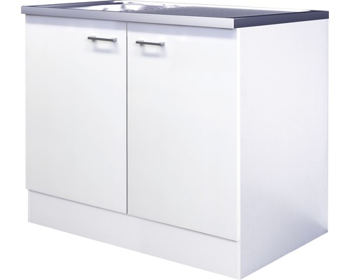 Kuchyňská skříňka s dřezem Flex-Well Lucca 100 cm bílá