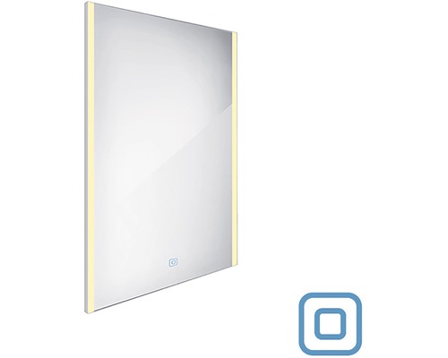 Obdélníkové zrcadlo s bočním osvětlením do koupelny