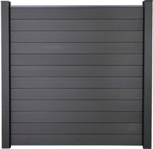 Plastový plotový dílec s vodorovnými panely a sloupky