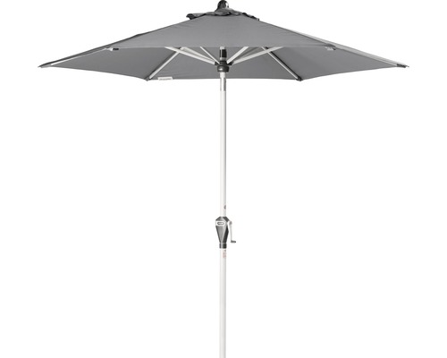 Slunečník s automatickým naklápěním klikou Doppler ACTIVE 210 x 140 cm antracit Šedý čtvercový zahradní slunečník s klikovým mechanismem