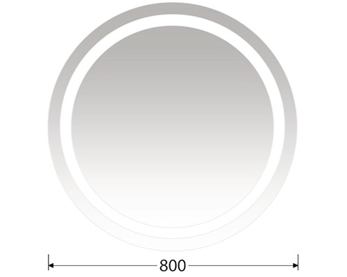 Kulaté LED zrcadlo do koupelny s osvětlením Intedoor Round ⌀ 80 cm RU ZS 80 TF Kulaté zrcadlo o průměru 800 milimetrů