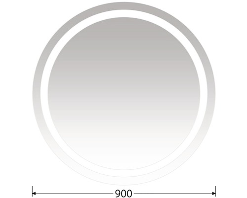 Kulaté LED zrcadlo do koupelny s osvětlením Intedoor Round ⌀ 90 cm RU ZS 90 TF Kulaté zrcadlo o průměru 900 milimetrů