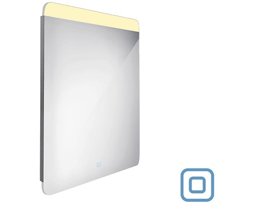 LED zrcadlo do koupelny s osvětlením Nimco 60 x 80 cm s dotykovým senzorem ZP 23002V Zrcadlová skříňka s osvětlením