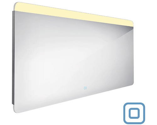 LED zrcadlo do koupelny s osvětlením Nimco 140 x 70 cm s dotykovým senzorem ZP 23008V Obdélníkové zrcadlo s osvětlením do koupelny