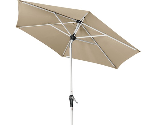 Obdélníkový zahradní slunečník s klikovým mechanismem