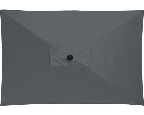 Obdélníkový venkovní slunečník, pohled shora