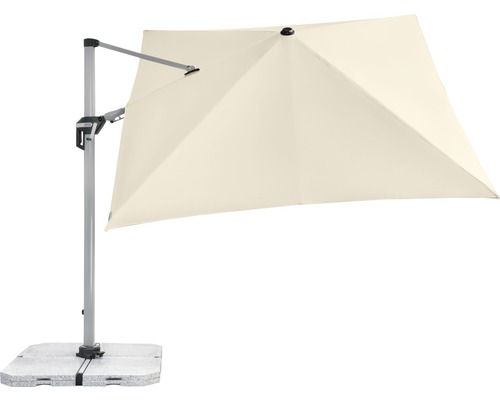 Výkyvný slunečník se čtvercovou stříškou a základnou