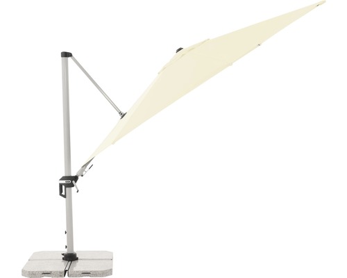 Výkyvný slunečník se stojanem z kamene