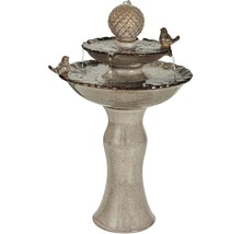 Fontána s ptačí dekorací do zahrady