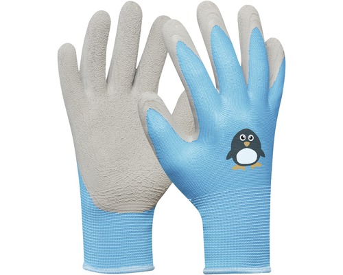 Dětské pracovní rukavice GEBOL Pingu šedomodrá velikost 5 Dětské zahradní rukavice s motivem tučňáka