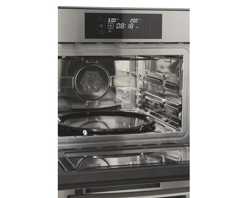 Vnitřek mikrovlnné trouby s digitálním displejem