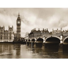 Pohled na Big Ben, Westminsterský palác a Westminsterský most v Londýně