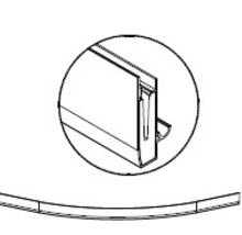 Detail koupelnového vestavného prvku