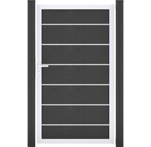 Zahradní branka se sloupky a vodorovnými výplněmi