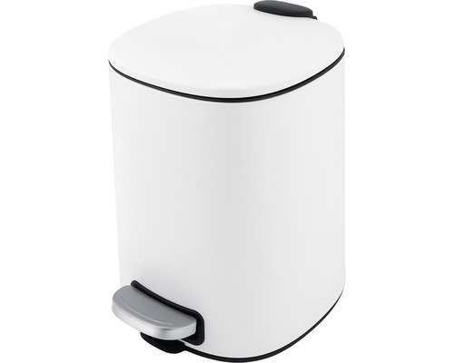 Bílý odpadkový koš s pedálem