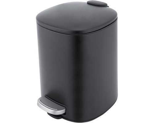 Černý nášlapný odpadkový koš do interiéru
