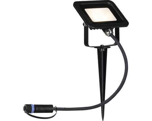 LED venkovní bodové osvětlení Paulmann 94574 Plug and Shine Flood IP65 6,8W 650lm 3000K černé - zapichovací