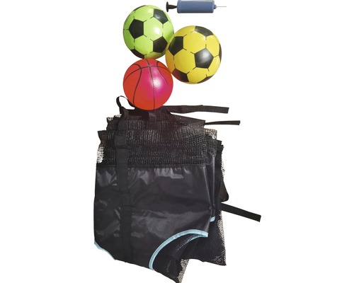 Sada herních míčů se třemi míči, pumpičkou na míče a sítí na míče