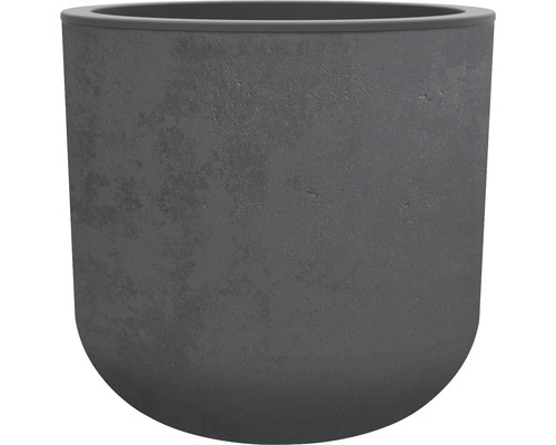 Květináč EDA Basalt Up plast Ø 50 cm V 46,2 cm antracitový Kulatý květináč z kamene