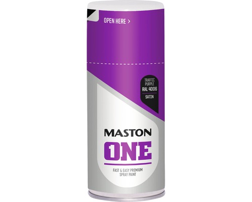 Lak ve spreji Maston ONE Satin RAL4006 purpurový 150 ml Sprej Maston One dopravní fialová RAL 4006