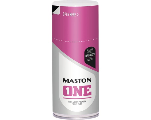 Lak ve spreji Maston ONE Satin RAL4003 erica fialový 150 ml Maston One sprejová barva vřesová fialová RAL 4003