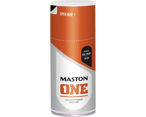 Lak ve spreji Maston ONE Satin RAL2004 oranžový 150 ml Maston One sprej, oranžová, RAL 2004, satén