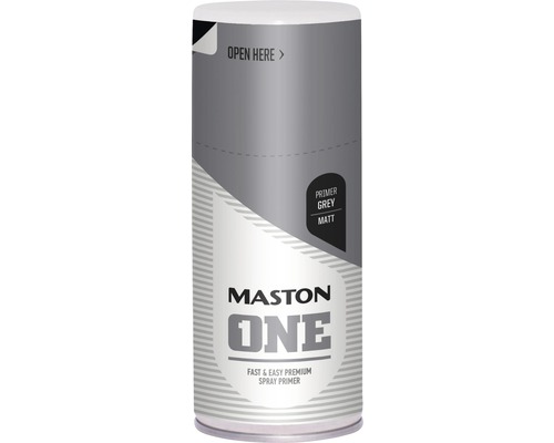 Lak ve spreji Maston ONE Primer Grey šedý 150 ml Sprej s šedým matným základním nátěrem od společnosti Maston One