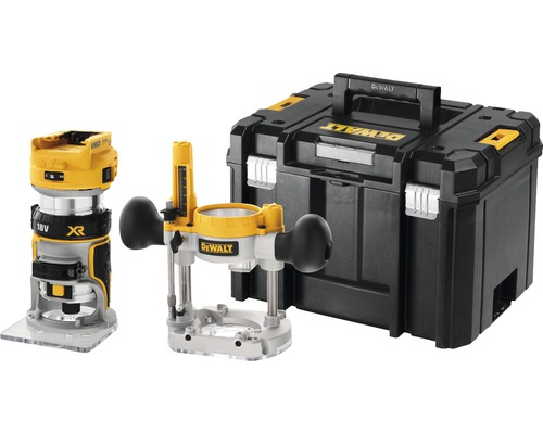 Akumulátorová horní frézka s příslušenstvím a kufříkem na nářadí