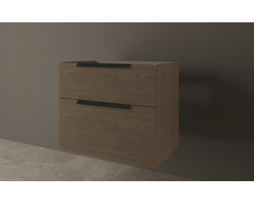 Skříňka pod umyvadlo ze dřeva se dvěma zásuvkami