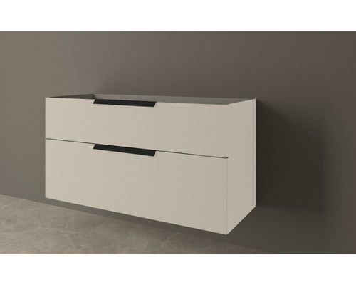 Závěsná skříňka pod umyvadlo se dvěma zásuvkami a úchyty