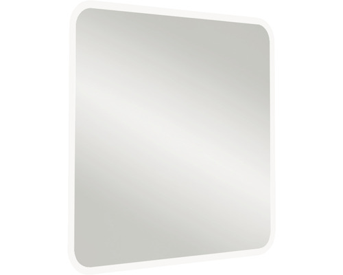 LED zrcadlo do koupelny s osvětlením Baden Haus Lichspiegel 74 x 70 cm IP 44 Čtvercové zrcadlo se zaoblenými rohy