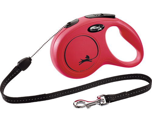 Vodítko pro psy do 12 kg Flexi New Classic samonavíjecí lanko S 8 m červené Flexi samonavíjecí vodítko pro psy