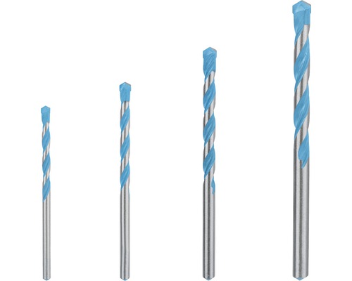 Sada vrtáků do betonu Bosch Professional Ø 4-6 mm 40-80 x 75-120 mm, balení 4 ks Sada vrtáků na sklo v různých velikostech