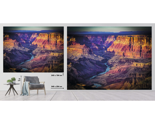 Foto tapeta s motivem Grand Canyon o rozměrech 340 x 254 centimetrů a 243 x 184 centimetrů