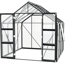 Skleník Vitavia Olymp 6700 skleněný 3 mm 257 x 258 cm černý vč. základového rámu